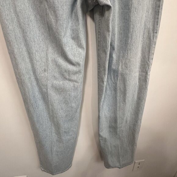 LL Bean Womens Jeans 14 Relaxed Faded Denim Deadstock? Tapered High Rise NWOT - Picture 8 of 11